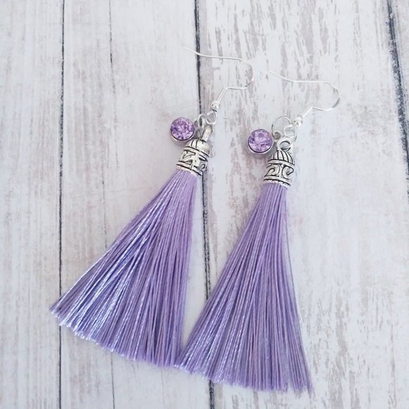 Purple Statement Earrings